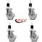 Service Caster 5'' Nylon Swivel 1-7/8'' Expanding Stem Caster Set with Brake, 4PK SCC-EX20S514-NYS-TLB-178-4 - alternate 3